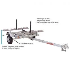 Malone EcoLight 4 Boat Stacker Kayak Trailer Package