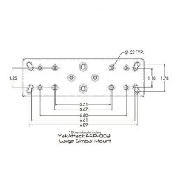 YakAttack Rectangular Fish Finder Mount W/ Mounting System Kayak Equipment & Gear